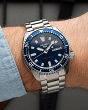 Load image into Gallery viewer, Seiko 5 Sports SKX Automatic Blue Dial Silver Steel Strap Watch for Men - SRPL83K1