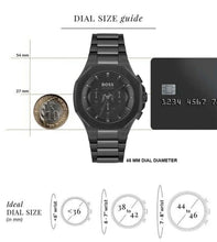 Load image into Gallery viewer, Hugo Boss Taper Chronograph Black Dial Black Steel Strap Watch for Men - 1514088