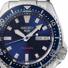 Load image into Gallery viewer, Seiko 5 Sports SKX Automatic Blue Dial Silver Steel Strap Watch for Men - SRPL83K1