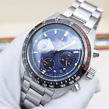 Load image into Gallery viewer, Seiko Prospex Speedtimer Solar Chronograph Blue Dial Silver Steel Strap Watch for Men - SSC815