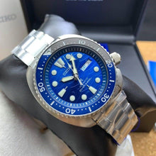 Load image into Gallery viewer, Seiko Prospex Save The Ocean Diver's Automatic Blue Dial Silver Steel Strap Watch for Men - SRPD21J1