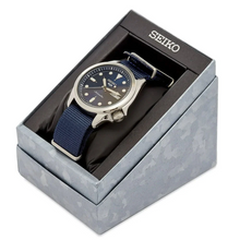 Load image into Gallery viewer, Seiko 5 Sports Automatic Blue Dial Blue Nylon Strap Watch for Men - SRPE63K1