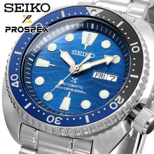 Load image into Gallery viewer, Seiko Prospex Save The Ocean Diver's Automatic Blue Dial Silver Steel Strap Watch for Men - SRPD21J1