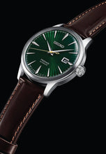 Load image into Gallery viewer, Seiko Presage Cocktail Time Automatic Green Dial Brown Leather Strap Watch for Men - SRPD37J1