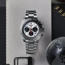 Load image into Gallery viewer, Seiko Prospex Speedtimer Solar Chronograph Silver Dial Silver Steel Strap Watch for Men - SSC911