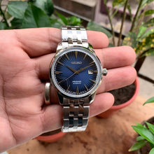 Load image into Gallery viewer, Seiko Presage Cocktail Time Automatic Blue Dial Silver Steel Strap Watch for Men - SRPB41J1