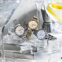 Load image into Gallery viewer, Seiko Presage Cocktail Time Automatic Diamonds White Dial Silver Steel Strap Watch for Women - SRE012J1