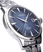 Load image into Gallery viewer, Seiko Presage Cocktail Time Automatic Blue Dial Silver Steel Strap Watch for Men - SRPB41J1