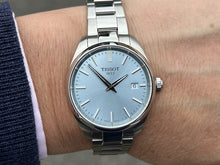 Load image into Gallery viewer, Tissot PR 100 Ice Blue Dial Silver Steel Strap Watch for Women - T150.210.11.351.00