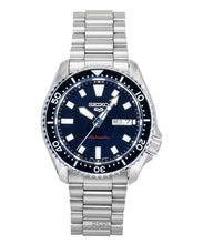 Load image into Gallery viewer, Seiko 5 Sports SKX Automatic Blue Dial Silver Steel Strap Watch for Men - SRPL83K1