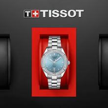 Load image into Gallery viewer, Tissot PR 100 Sport Chic Lady Blue Dial Silver Steel Strap Watch for Women - T101.910.11.351.00