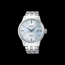 Load image into Gallery viewer, Seiko Presage Cocktail Time Automatic Ice Blue Dial Silver Steel Strap Watch for Men - SRPE19J1