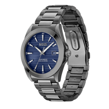 Load image into Gallery viewer, Hugo Boss Strike Blue Dial Gunmetal Grey Steel Strap Watch for Men - 1514175