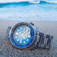 Load image into Gallery viewer, Seiko Prospex Save The Ocean Diver's Automatic Blue Dial Silver Steel Strap Watch for Men - SRPD21J1