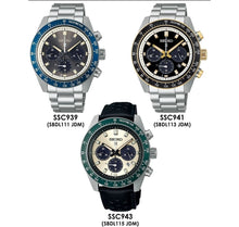 Load image into Gallery viewer, Seiko Prospex Speedtimer Solar Chronograph Grey Dial Silver Steel Strap Watch for Men - SSC939