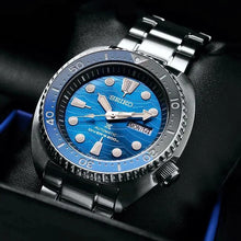 Load image into Gallery viewer, Seiko Prospex Save The Ocean Diver's Automatic Blue Dial Silver Steel Strap Watch for Men - SRPD21J1