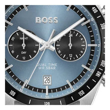Load image into Gallery viewer, Hugo Boss Tourmaster Chronograph Blue Dial Silver Steel Strap Watch for Men - 1514286