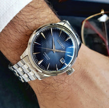 Load image into Gallery viewer, Seiko Presage Cocktail Time Automatic Blue Dial Silver Steel Strap Watch for Men - SRPB41J1