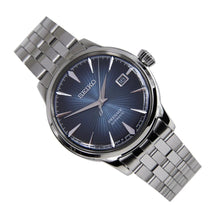 Load image into Gallery viewer, Seiko Presage Cocktail Time Automatic Blue Dial Silver Steel Strap Watch for Men - SRPB41J1