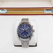 Load image into Gallery viewer, Seiko Prospex Speedtimer Solar Chronograph Blue Dial Silver Steel Strap Watch for Men - SSC815