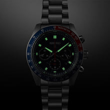 Load image into Gallery viewer, Seiko Prospex Speedtimer Solar Chronograph Blue Dial Silver Steel Strap Watch for Men - SSC913