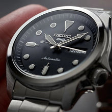 Load image into Gallery viewer, Seiko 5 Sports Automatic Grey Dial Silver Steel Strap Watch for Men - SRPE51K1