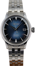 Load image into Gallery viewer, Seiko Presage Cocktail Time Automatic Blue Dial Silver Steel Strap Watch for Men - SRPB41J1