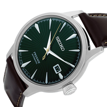 Load image into Gallery viewer, Seiko Presage Cocktail Time Automatic Green Dial Brown Leather Strap Watch for Men - SRPD37J1