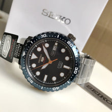 Load image into Gallery viewer, Seiko 5 Sports Automatic Blue Dial Silver Steel Strap Watch for Men - SRPC63J1