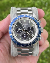 Load image into Gallery viewer, Seiko Prospex Speedtimer Solar Chronograph Grey Dial Silver Steel Strap Watch for Men - SSC939