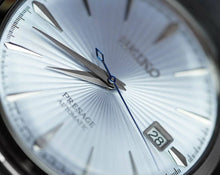 Load image into Gallery viewer, Seiko Presage Cocktail Time Automatic Ice Blue Dial Silver Steel Strap Watch for Men - SRPE19J1