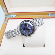 Load image into Gallery viewer, Seiko Prospex Speedtimer Solar Chronograph Blue Dial Silver Steel Strap Watch for Men - SSC815