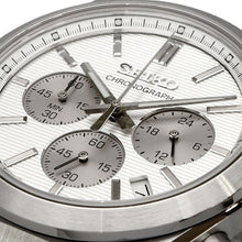 Load image into Gallery viewer, Seiko Conceptual Chronograph White Dial Silver Steel Strap Watch for Men - SSB451P1