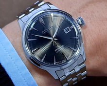 Load image into Gallery viewer, Seiko Presage Cocktail Time Automatic Black Dial Silver Steel Strap Watch for Men - SRPE17J1