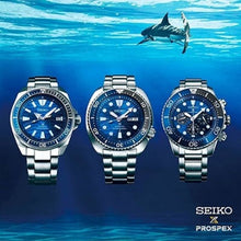 Load image into Gallery viewer, Seiko Prospex Save The Ocean Diver's Automatic Blue Dial Silver Steel Strap Watch for Men - SRPD21J1