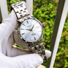 Load image into Gallery viewer, Seiko Presage Cocktail Time Automatic Ice Blue Dial Silver Steel Strap Watch for Men - SRPE19J1