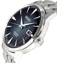 Load image into Gallery viewer, Seiko Presage Cocktail Time Automatic Blue Dial Silver Steel Strap Watch for Men - SRPB41J1