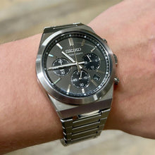Load image into Gallery viewer, Seiko Conceptual Chronograph Grey Dial Silver Steel Strap Watch for Men - SSB455P1