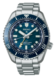 Seiko Prospex 1968 Heritage Divers GMT The Great Wave Limited Edition Blue Dial Silver Steel Strap Watch for Men - SPB509J1