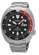 Load image into Gallery viewer, Seiko Prospex Turtle Divers Automatic Black Dial Silver Steel Strap Watch for Men - SRP789J1