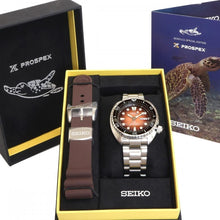 Load image into Gallery viewer, Seiko Prospex US Special Edition King Turtle Automatic Brown Dial Silver Steel Strap Watch for Men - SRPH55