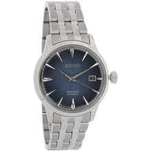 Load image into Gallery viewer, Seiko Presage Cocktail Time Automatic Blue Dial Silver Steel Strap Watch for Men - SRPB41J1