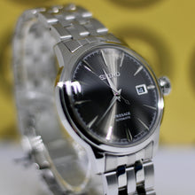 Load image into Gallery viewer, Seiko Presage Cocktail Time Automatic Black Dial Silver Steel Strap Watch for Men - SRPE17J1