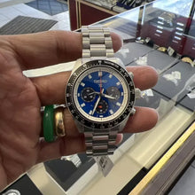 Load image into Gallery viewer, Seiko Speedtimer Solar US Special Edition Blue Dial Silver Steel Strap Watch for Men - SSC931
