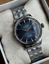 Load image into Gallery viewer, Seiko Presage Cocktail Time Automatic Blue Dial Silver Steel Strap Watch for Men - SRPB41J1
