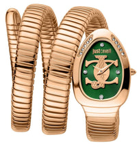 Load image into Gallery viewer, Just Cavalli Glam Evo 5 Green Dial Rose Gold Steel Strap Watch for Women - JC1L228M0055