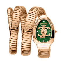 Load image into Gallery viewer, Just Cavalli Glam Evo 5 Green Dial Rose Gold Steel Strap Watch for Women - JC1L228M0055