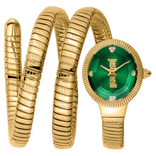 Load image into Gallery viewer, Just Cavalli After Party Green Dial Gold Steel Strap Watch for Women - JC1L269M0035