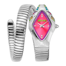 Load image into Gallery viewer, Just Cavalli Ferocious Pink Dial Silver Steel Strap Watch for Women - JC1L306M0025