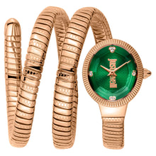 Load image into Gallery viewer, Just Cavalli After Party Green Dial Rose Gold Steel Strap Watch for Women - JC1L269M0035